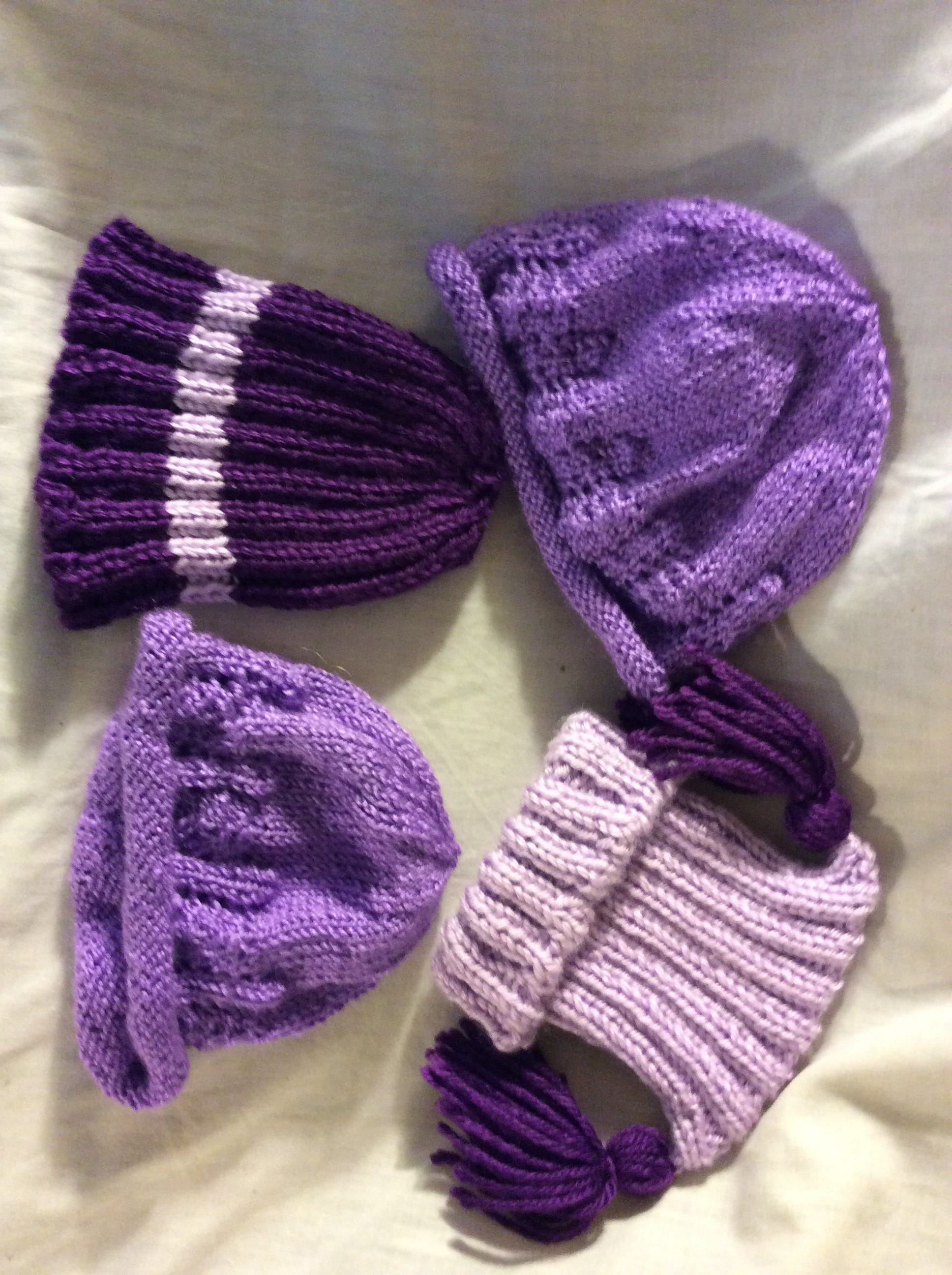 purple baby hat